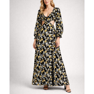Majorelle Revolve Leona Maxi Dress Womens Large Springfield Multi Floral Cutout‎